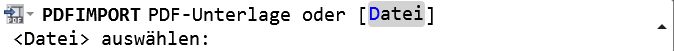 PDF Import Befehlszeile