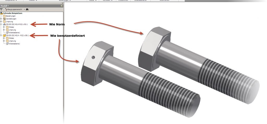Normteil Inventor