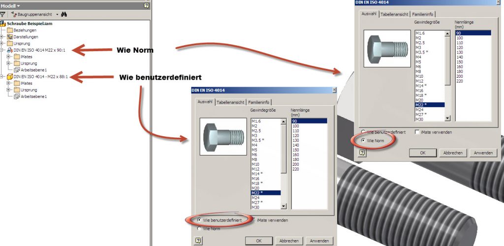 Normteil Inventor 2