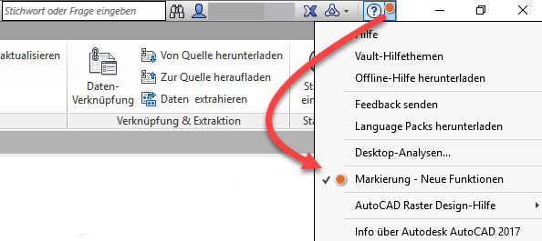 orangefarbene Markierung